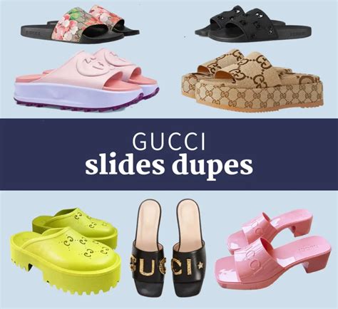 gucci women's rubber slide sandal dupe